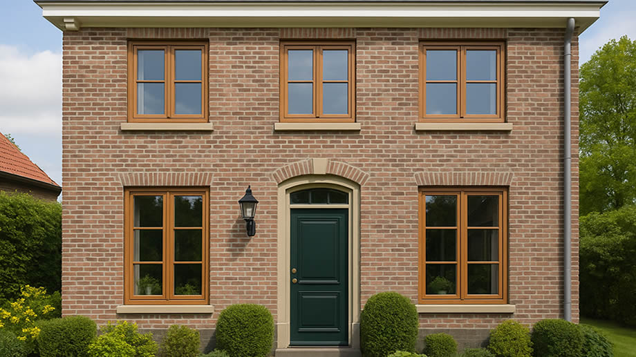 Klassieke woning met kunststof kozijnen