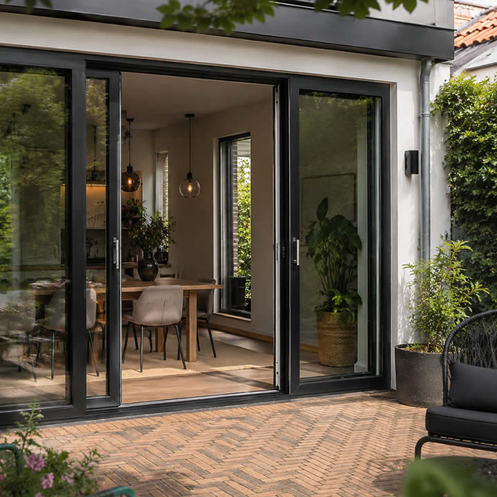 Schuifpui naar tuin